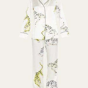 OLIVIA VON HALLE SATIN SILK PAJAMAS